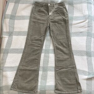 Forever 21 Olive Flare Jeans